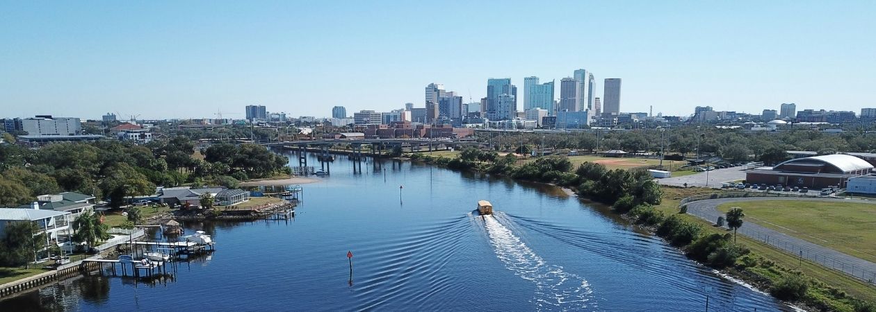 Aerial Drone Photography of downtown Tampa, Florida